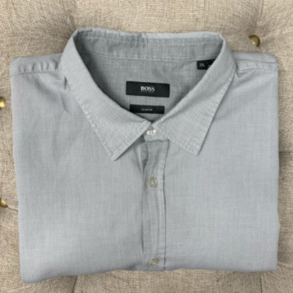 HUGO BOSS short sleeve button up dress shirt 2XL